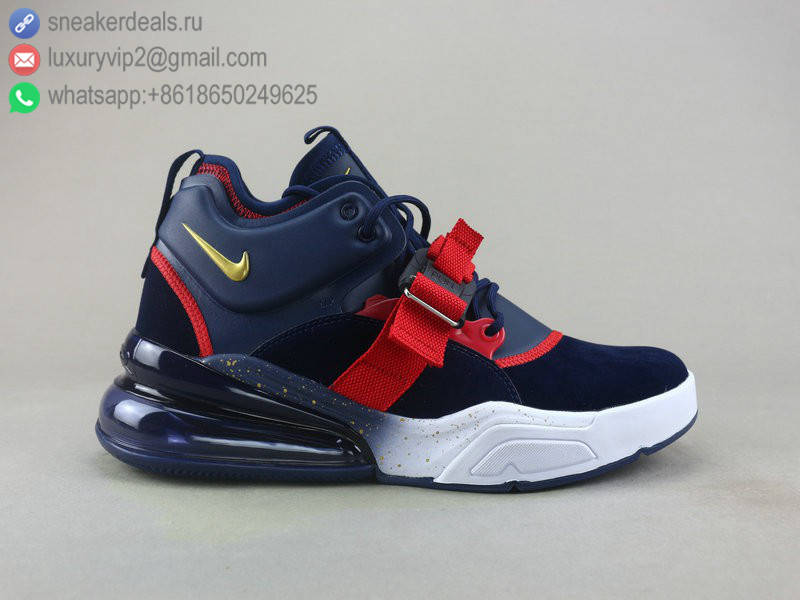 NIKE AIR FORCE 270 NAVY LEATHER UNISEX RUNNING SHOES